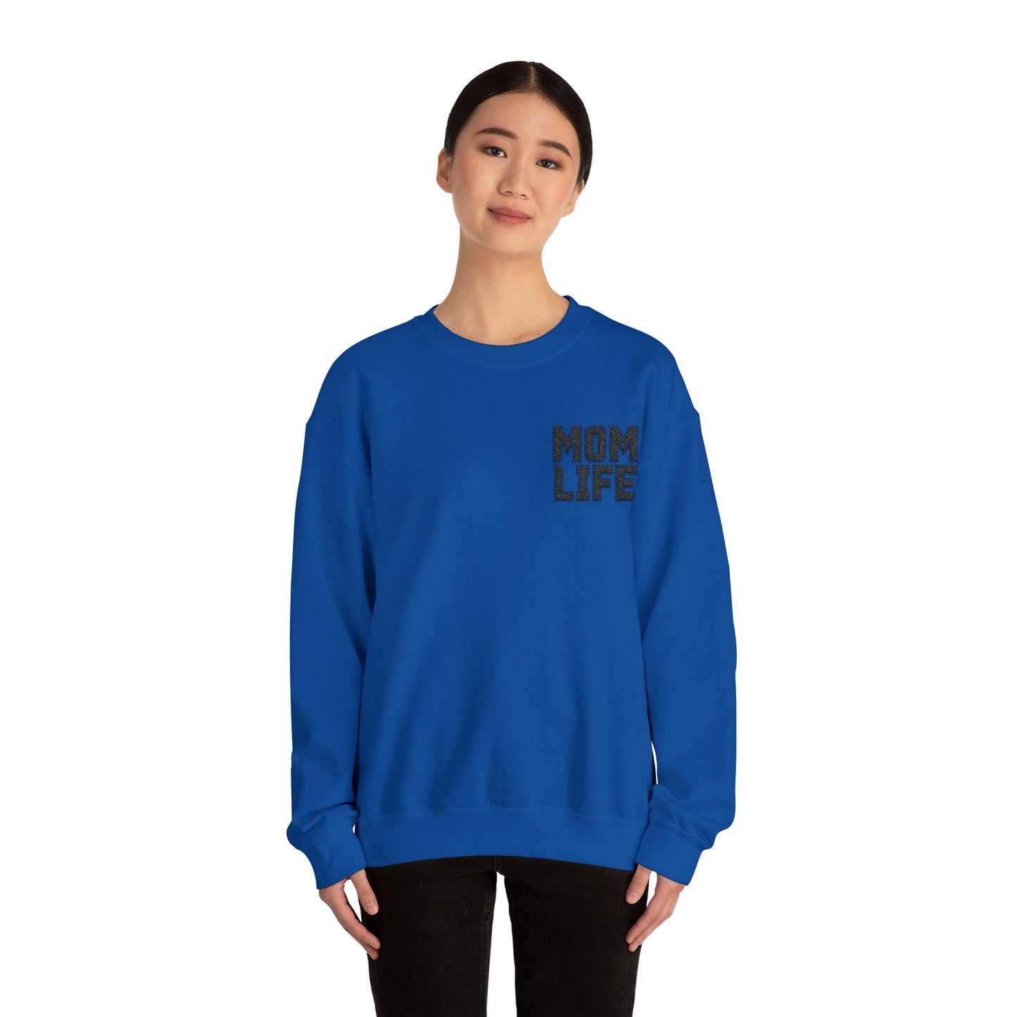 Mom Life Embroidery Sweatshirt