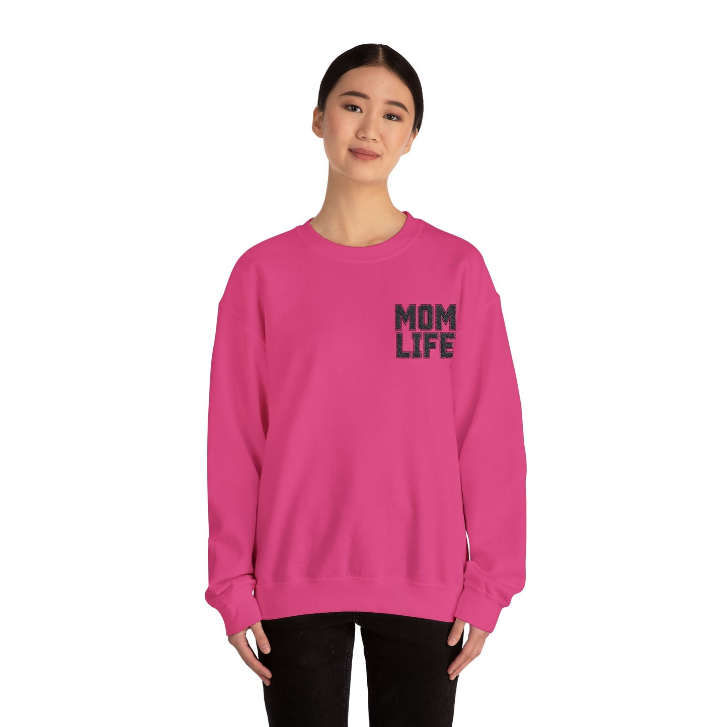 Mom Life Embroidery Sweatshirt