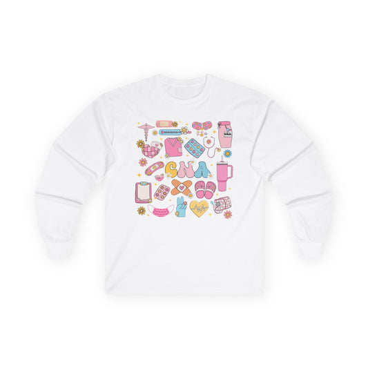 CNA Long Sleeve Tee - Cute Unisex Shirt for Healthcare Professionals