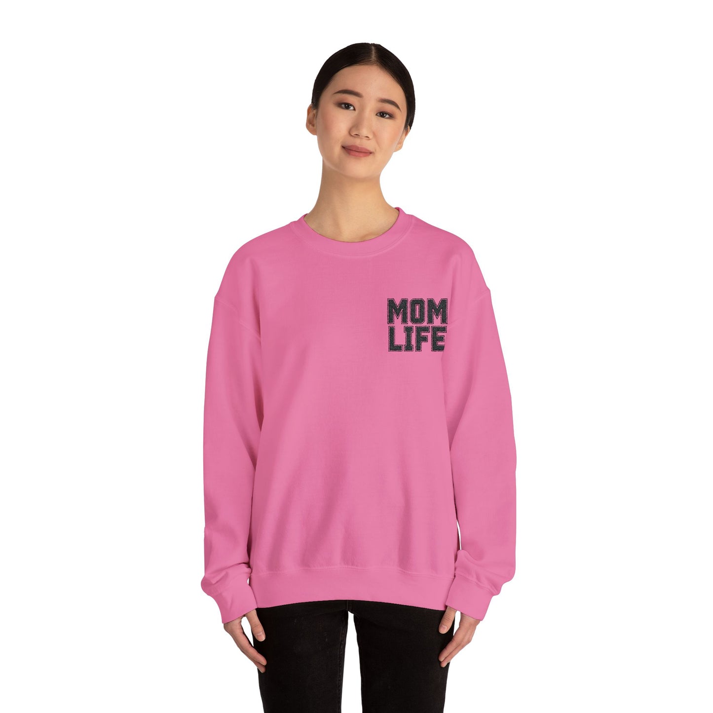 Mom Life Embroidery Sweatshirt