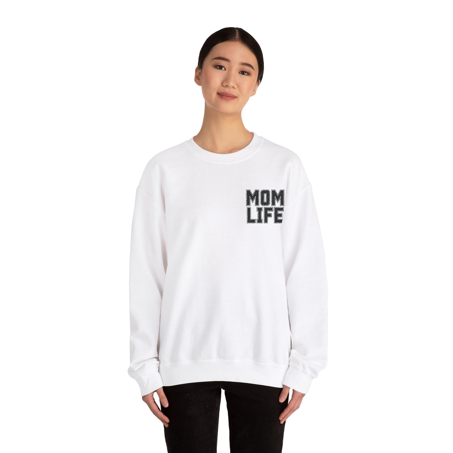 Mom Life Embroidery Sweatshirt