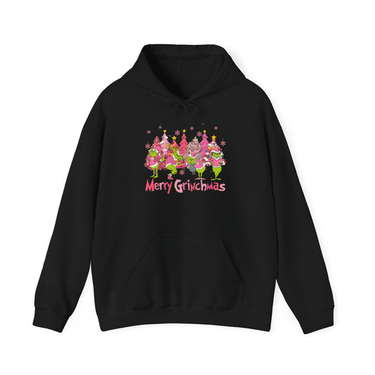 Christmas Grinchmas Unisex Hoodie in Pink and Green