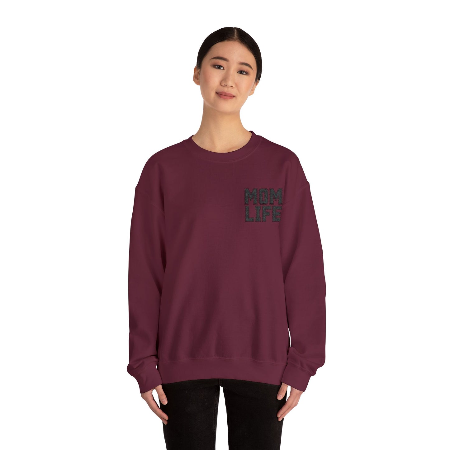 Mom Life Embroidery Sweatshirt