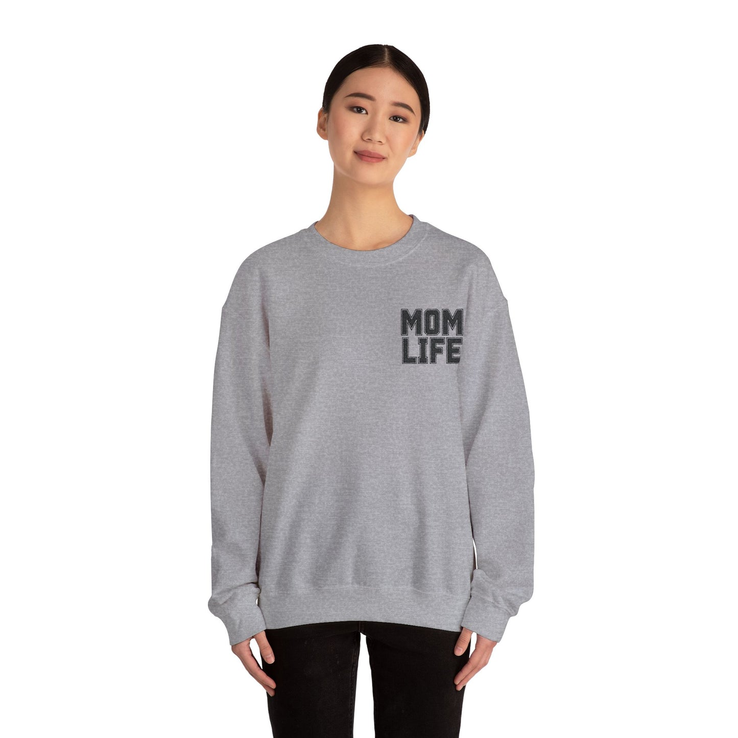 Mom Life Embroidery Sweatshirt