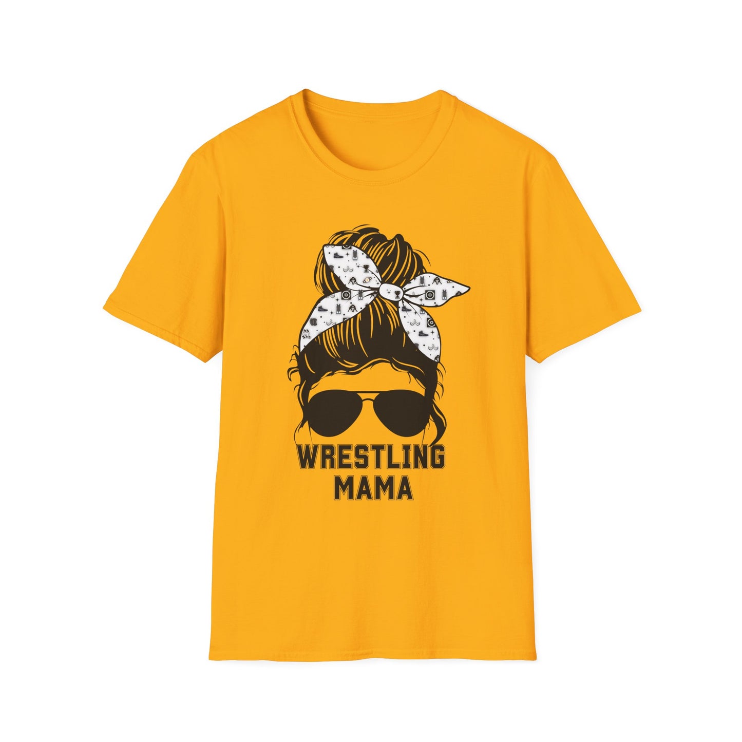 Wrestling Mom Messy Bun Softstyle T-Shirt