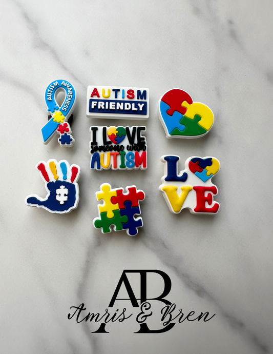 Autism Awareness Croc compatible Charms | Colorful Puzzle Piece Shoe Accessories | Support & Advocacy