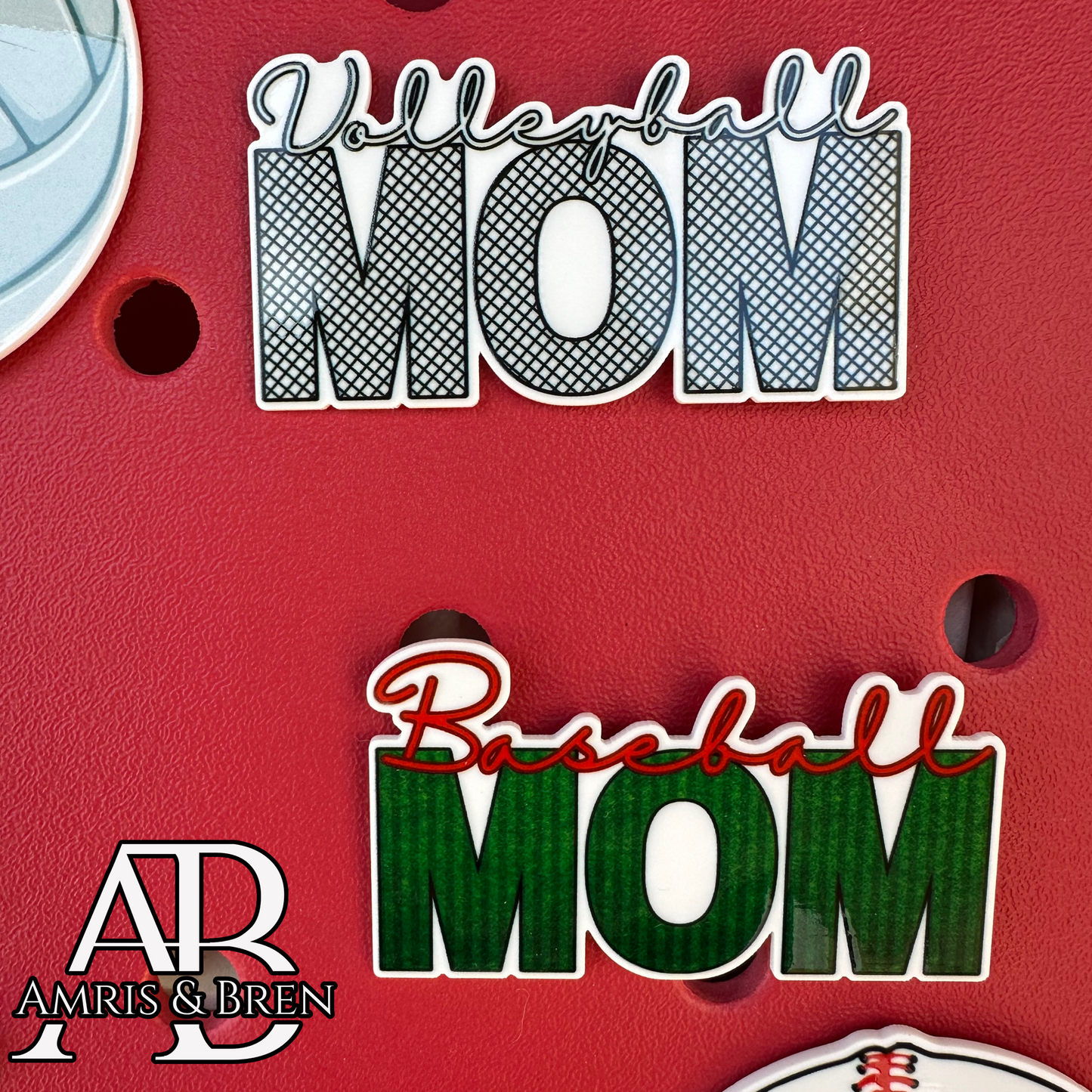 Sports themed charms for Bogg bags, Bogg compatible football mom, wrestling mom, volleyball mom, baseball mom