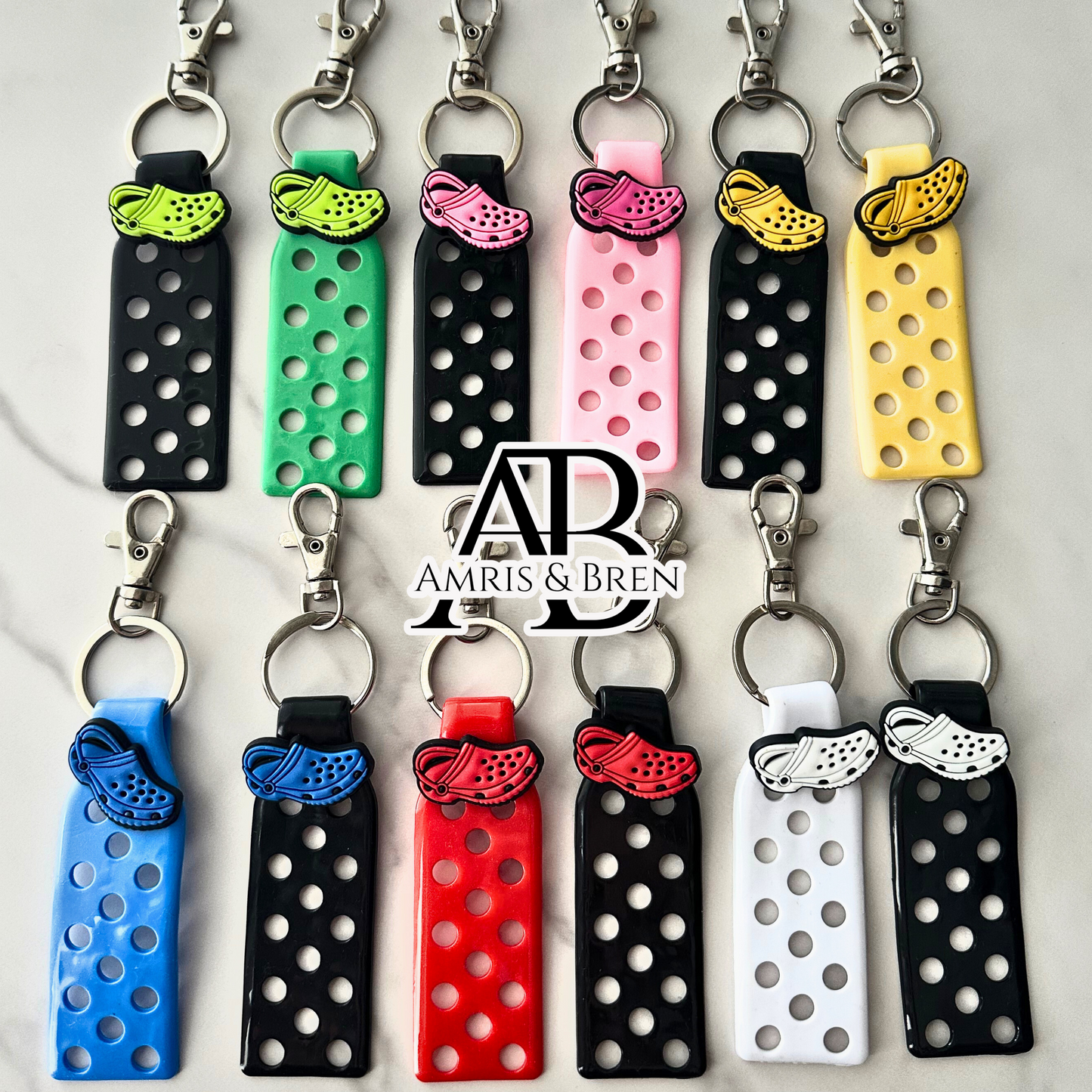 Shoe Charm Keychain Holder for Jibbitz Compatible with Croc Shoe Charms