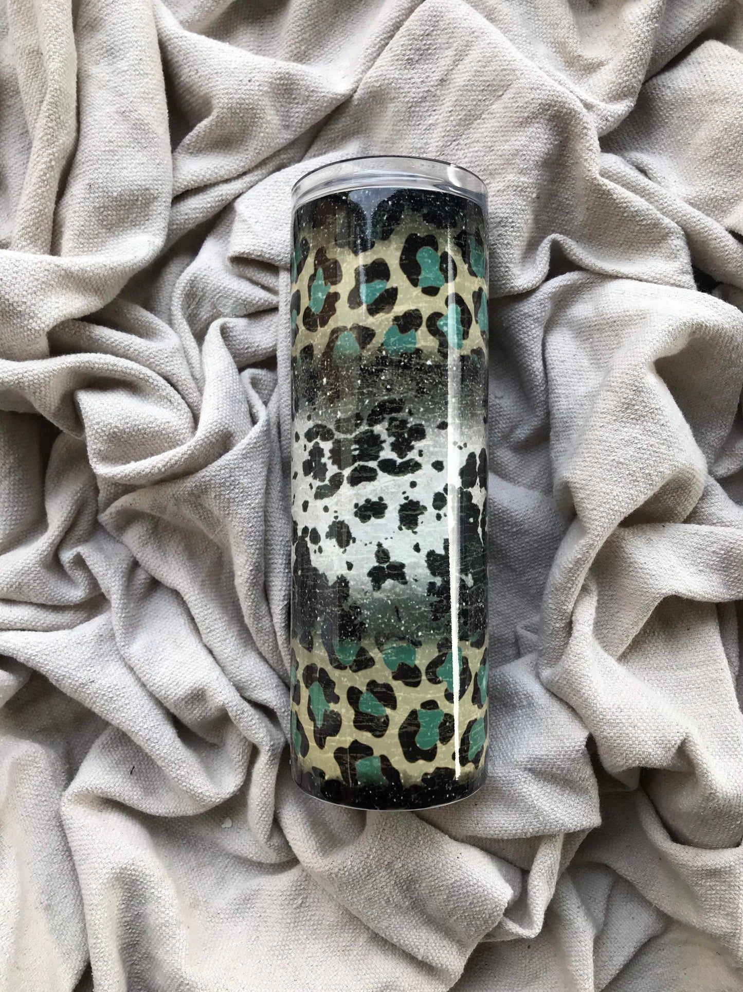 Leopard and cow print 20 oz stainless steel tumbler