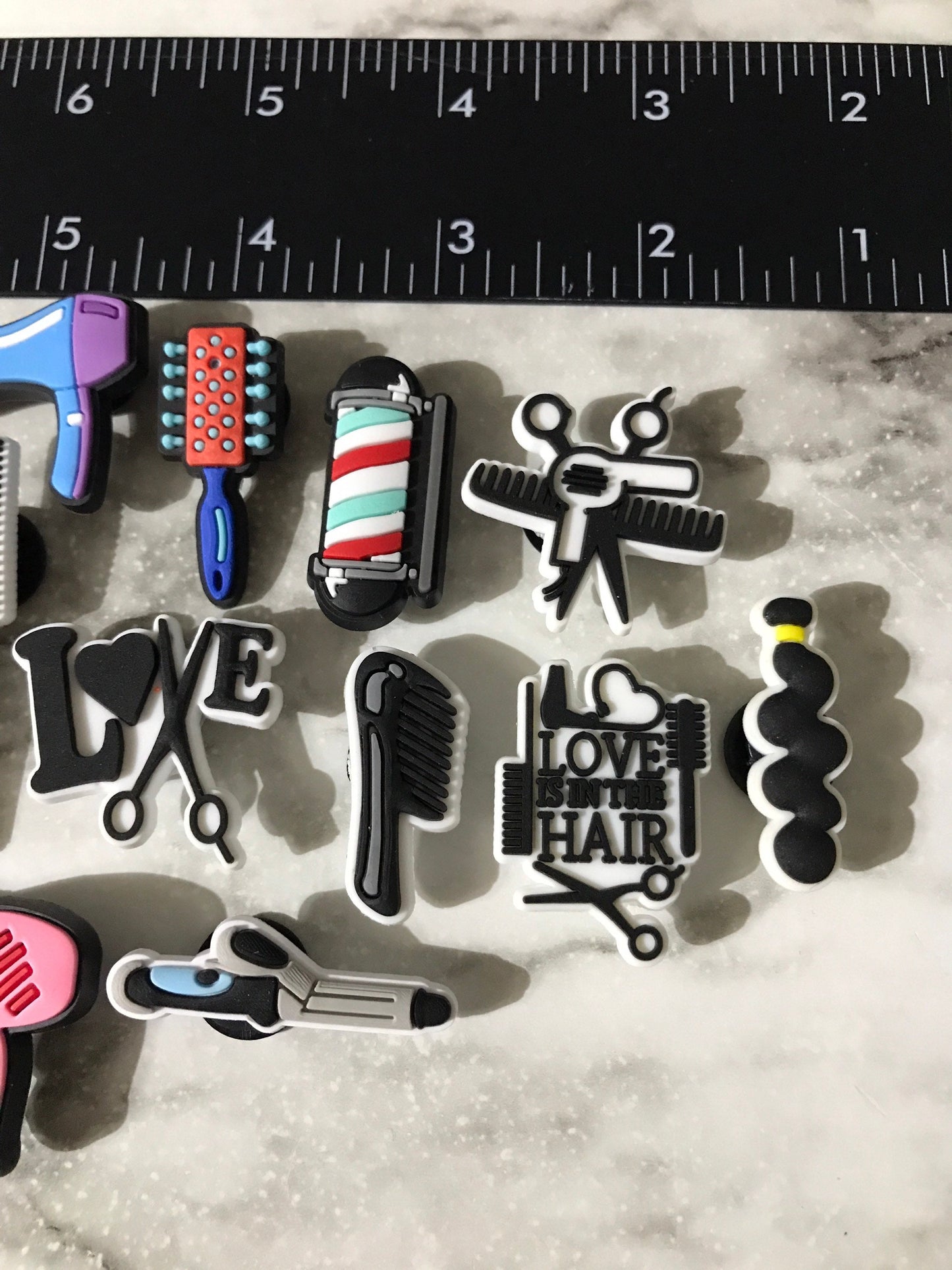 Hair dresser charms for your crocs, new popular charms for barbers, new trending charms, clog compatible hair stylist charms