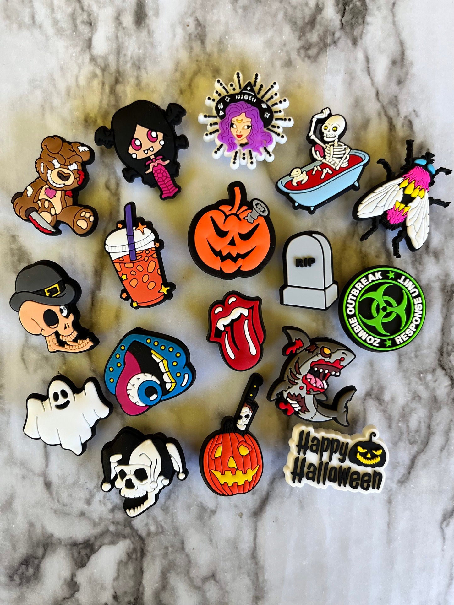 New Halloween themed shoe charms for your Crocs, Croc compatible charms, clog charms, pumpkin charms, fall charms