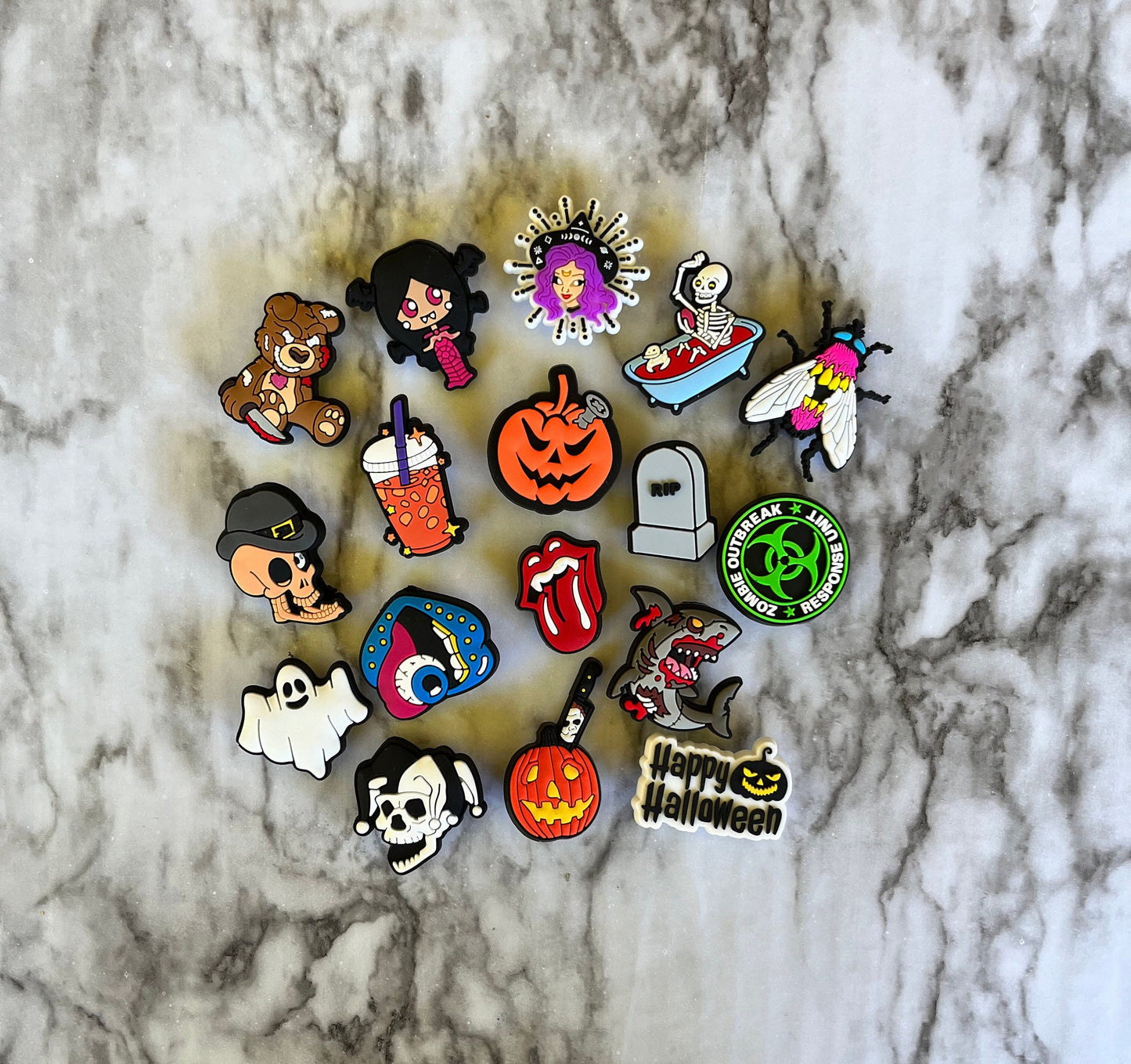 New Halloween themed shoe charms for your Crocs, Croc compatible charms, clog charms, pumpkin charms, fall charms