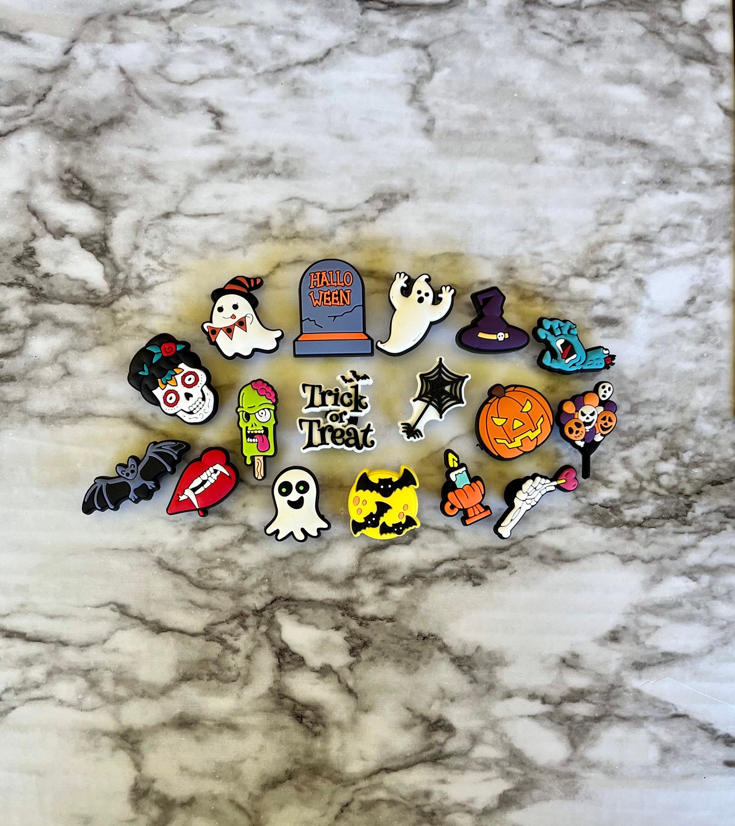 New Halloween themed shoe charms for your Crocs, Croc compatible charms, clog charms, pumpkin charms, fall charms