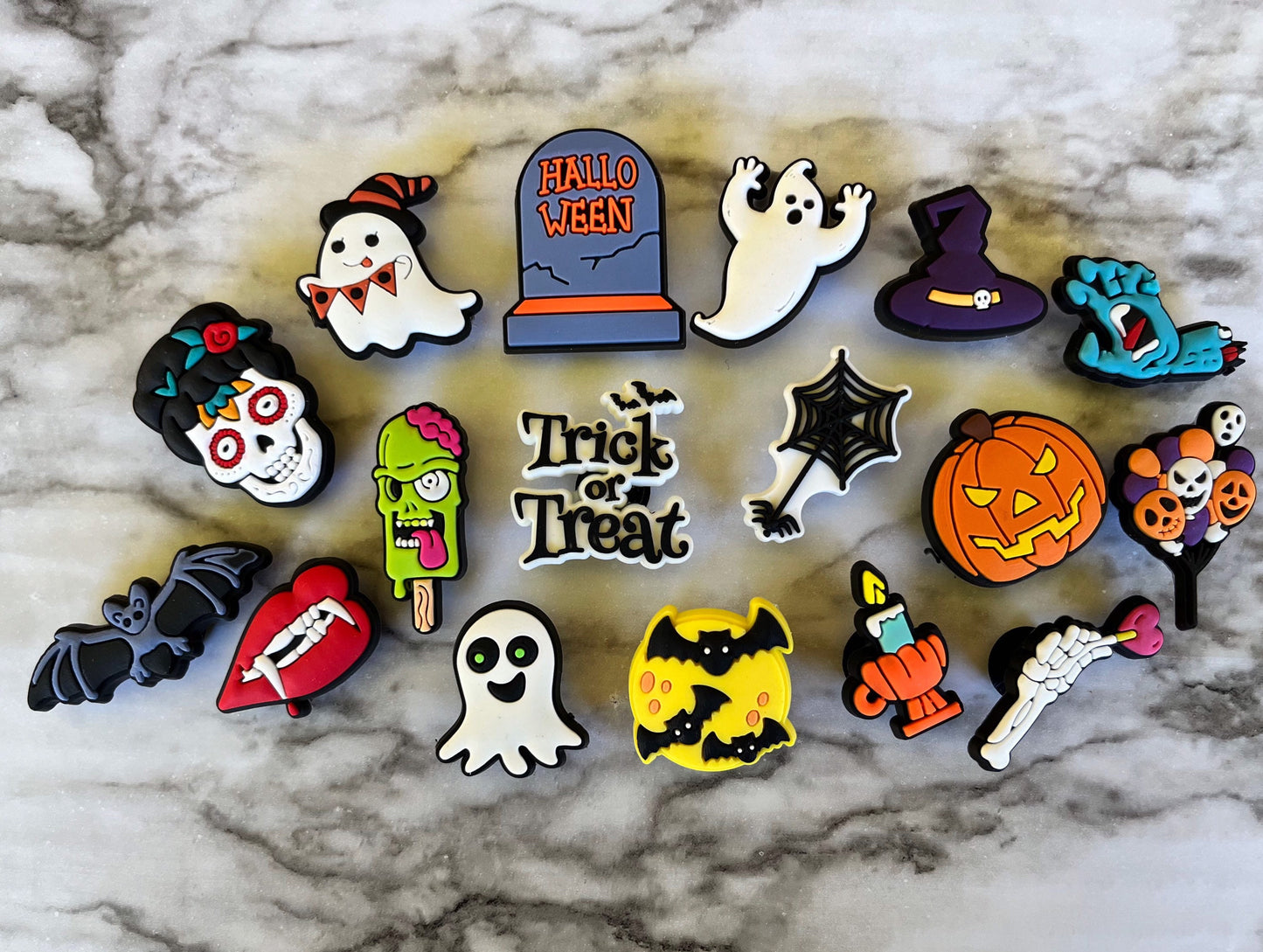 New Halloween themed shoe charms for your Crocs, Croc compatible charms, clog charms, pumpkin charms, fall charms