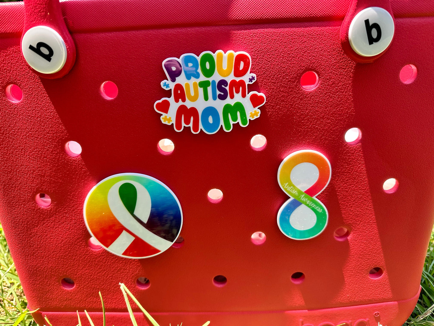 Proud autism mom charms for Bogg Bags, Bogg compatible autism charms, purse charms for Bogg bag , hard acrylic purse charm