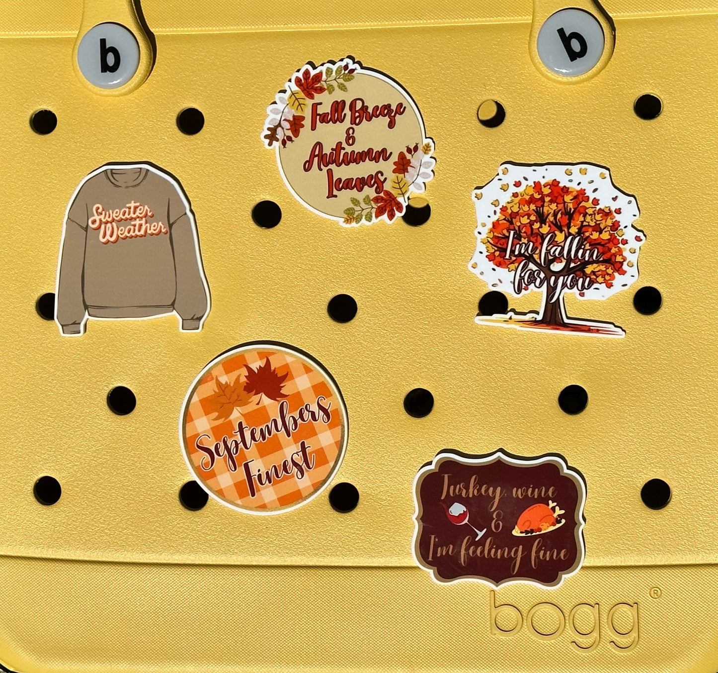 NEW  fall themed bogg compatible purse charms, cute charms for bogg bags, charms that fit in baby bogg and original bogg bags