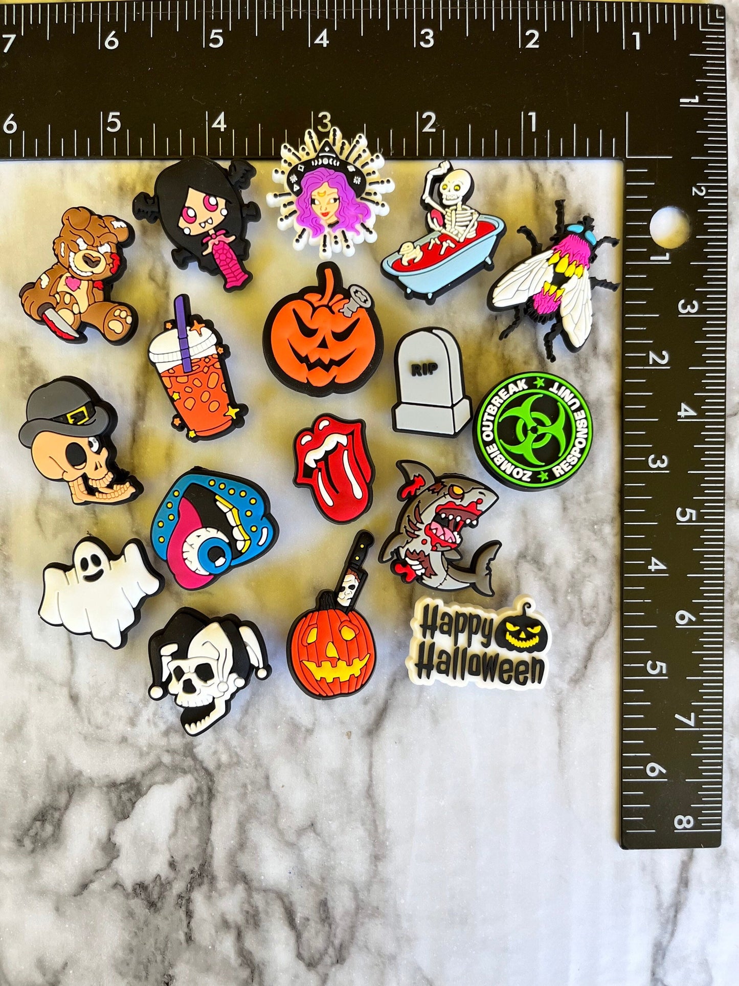 New Halloween themed shoe charms for your Crocs, Croc compatible charms, clog charms, pumpkin charms, fall charms