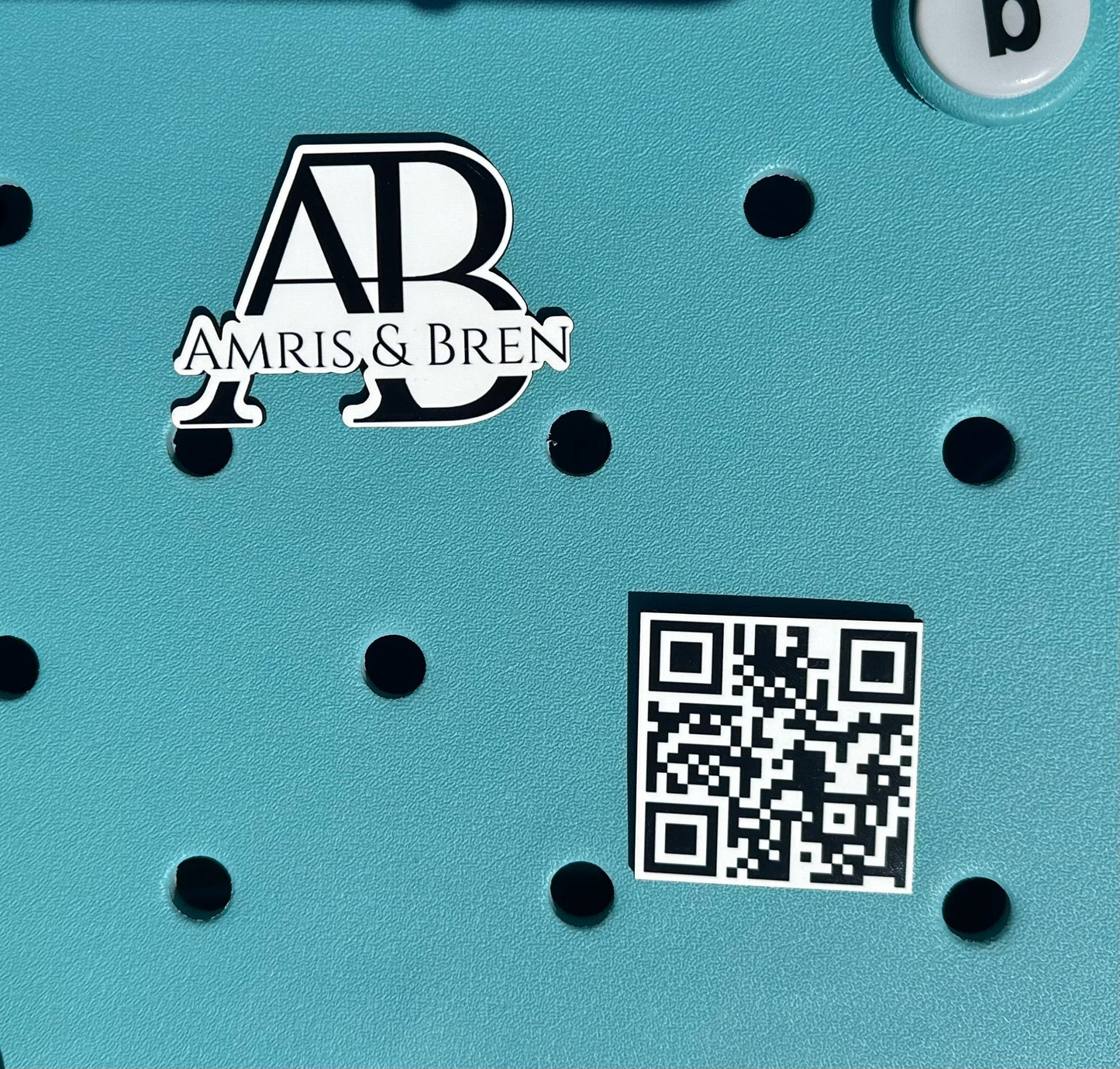 Custom business logo charm for Bogg bags, business QR CODE charm for bag